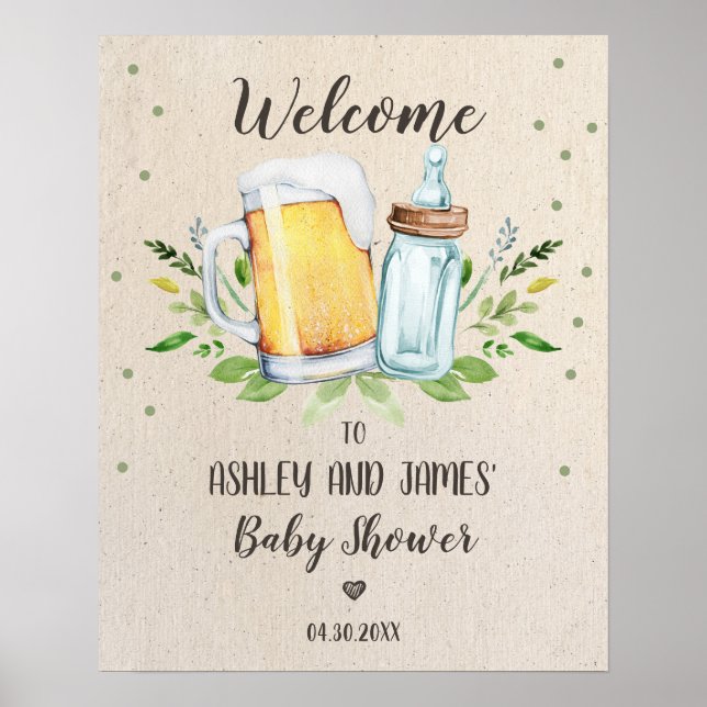 Poster Le bébé brasse l'Affiche de bienvenue de la fête B (Devant)