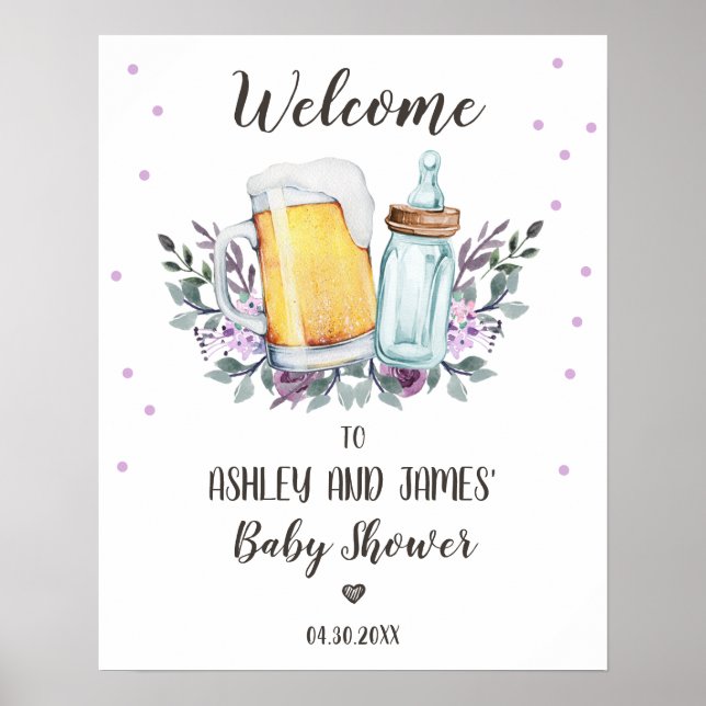 Poster Le bébé brasse l'Affiche de bienvenue de la fête B (Devant)