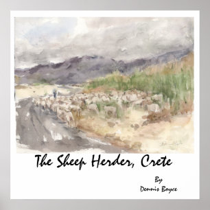 Poster Le berger de moutons, Crète…