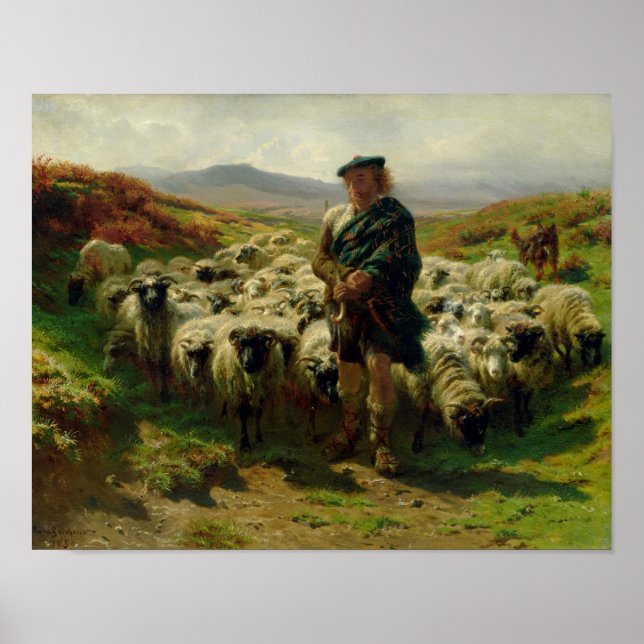 Poster Le berger des Highlands, 1859 (Devant)