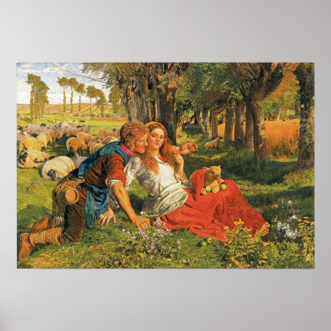 Poster Le berger hirelant, 1851-52 (Devant)
