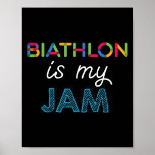Poster Le biathlon est ma jambe Design biathlon