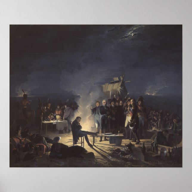 Poster Le Bivouac de Napoléon la nuit avant Wagram (Devant)