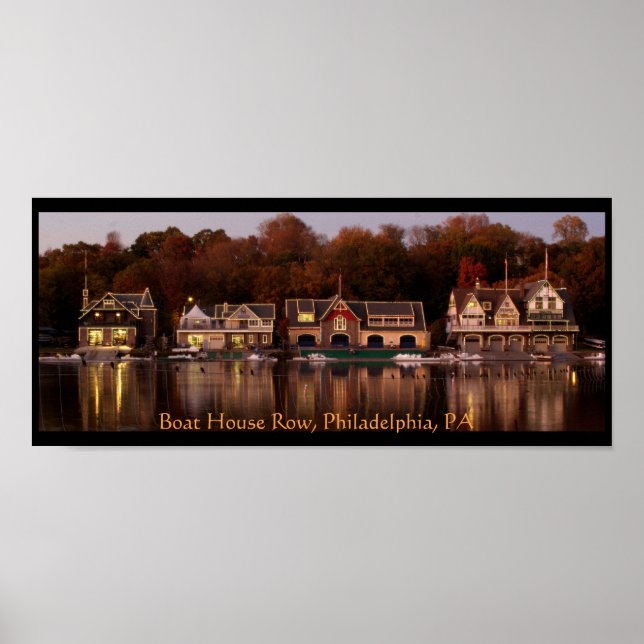 Poster Le Boat House Row historique de Philadelphie (Devant)