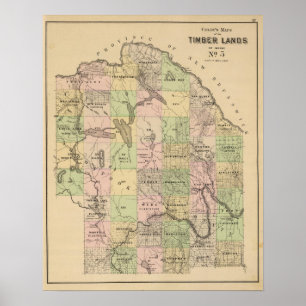 Poster Le bois de construction débarque la carte 5
