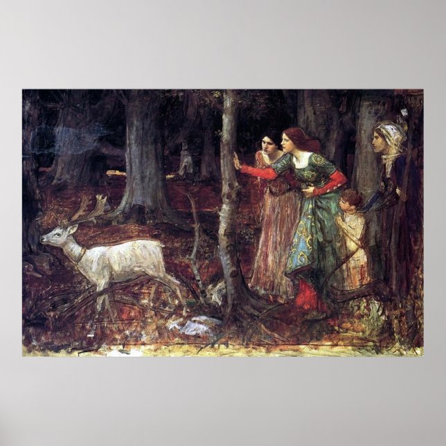 Poster Le bois mystique par John William Waterhouse (Devant)