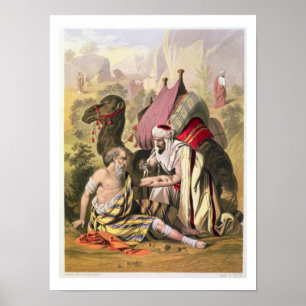 Poster Le bon Samaritain, d'une bible imprimée par