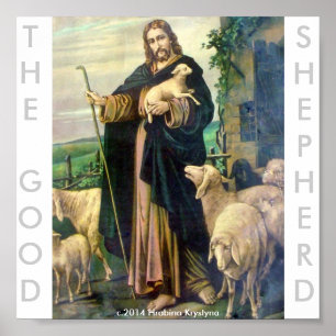 Poster LE BON SHEPHERD...NOTRE SEIGNEUR JÉSUS révisé