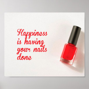 Poster Le bonheur, c'est de se faire mettre les ongles, s