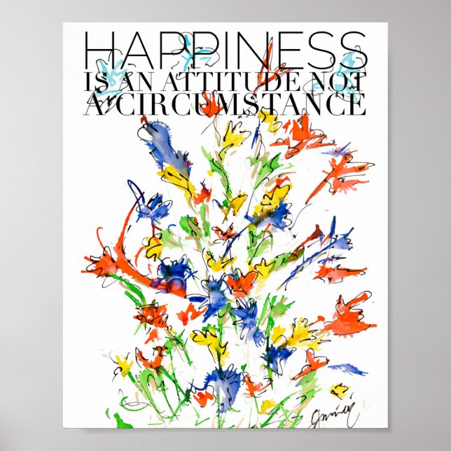 Poster Le bonheur, c'est la Lovitude de l'attitude (Devant)