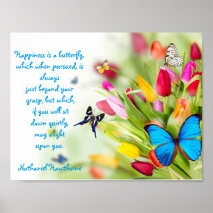 Poster "Le bonheur est un papillon"...Poster