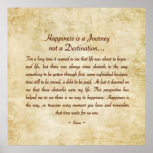 Poster Le bonheur est un voyage.