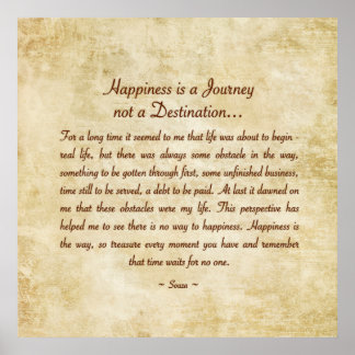 Poster Le bonheur est un voyage.