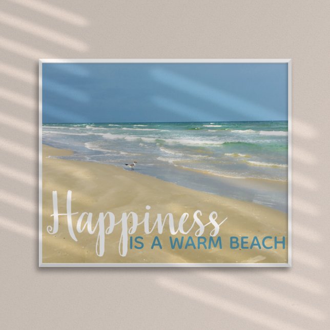 Poster Le bonheur est une plage chaude et amusante Maison (Créateur téléchargé)