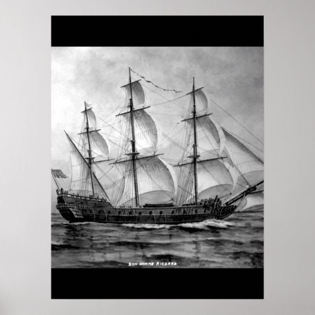 Poster Le bonhomme Richard, 1779_Image de guerre (Devant)