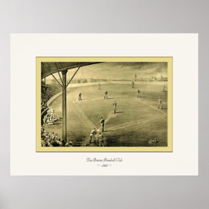 Poster Le Boston Baseball Club ~ 1888 ~ Art Vintage