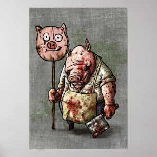 Poster Le boucher de porc