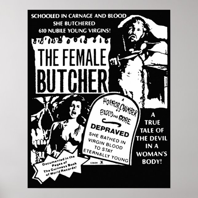 Poster Le boucher féminin (Devant)