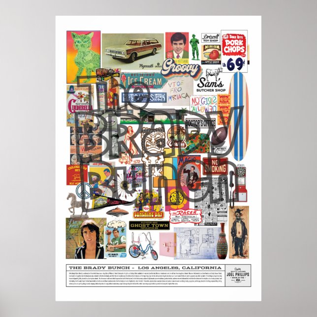 POSTER LE BRADY BUNCH COLLAGE (Devant)