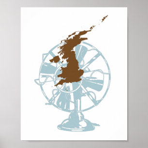 Poster Le Brexit britannique frappe l'affiche du fan