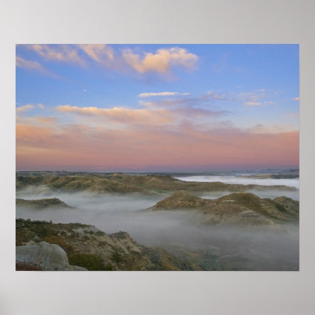 Poster Le brouillard de la rivière Little Missouri est su (Devant)