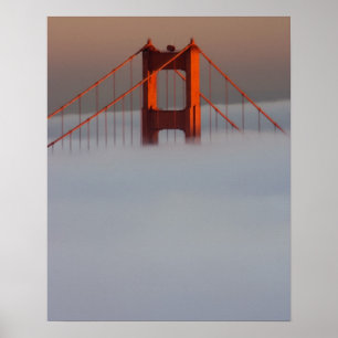 Poster Le brouillard envahit la baie de San Francisco cou