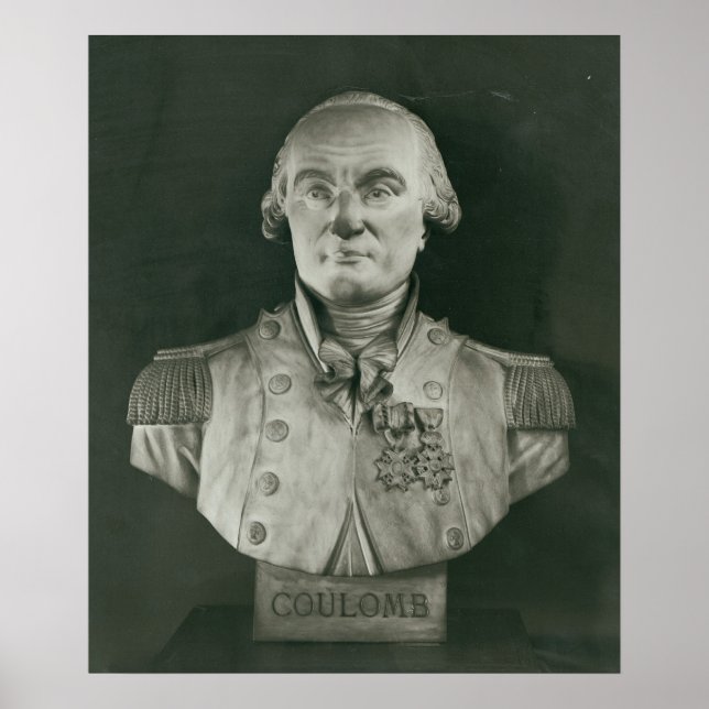 Poster Le buste de Charles de Coulomb (Devant)