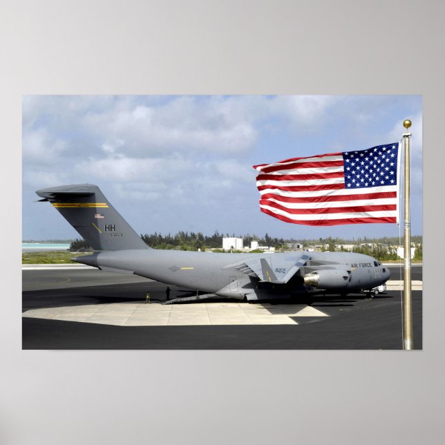 Poster Le C-17 Globemaster III se trouve sur le vol (Devant)