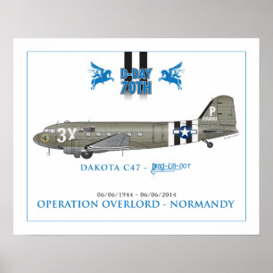 Poster Le C-47 SKYTRAIN du DAKOTA - TRAÎNEZ-les OOT