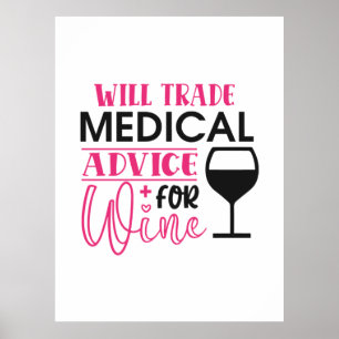 Poster Le Cadeau Infirmière Échangera Des Conseils Médica