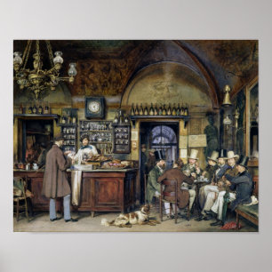 Poster Le Café à Rome, 1856