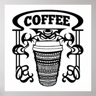 Poster Le café est la boisson préférée de tout le monde