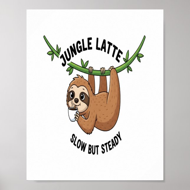 Poster Le café matinal de Sloth (Devant)