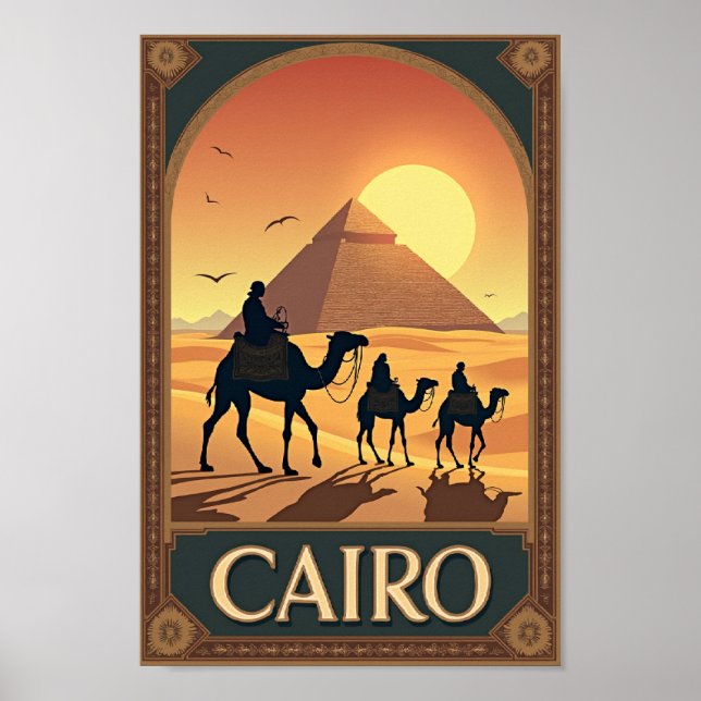 Poster Le Caire - Art Voyage Rétro (Devant)