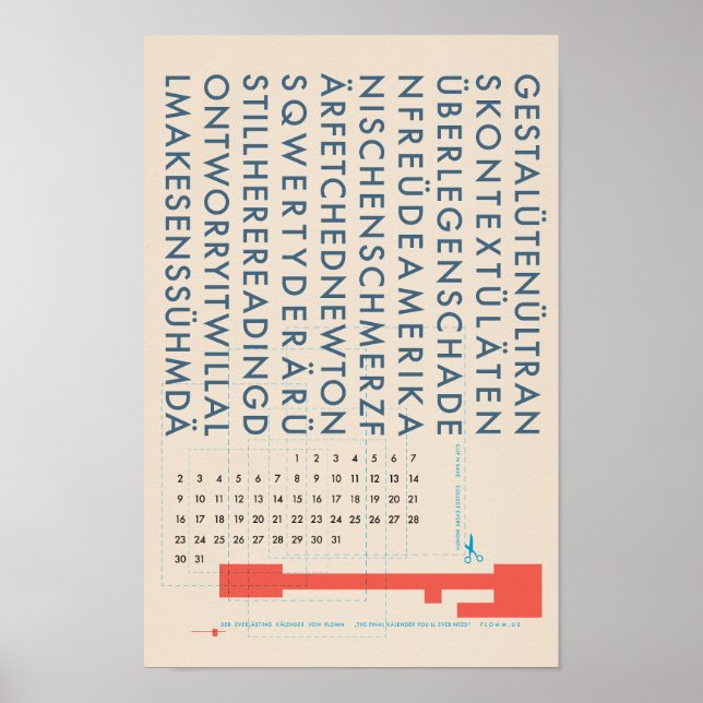 Poster le CALENDRIER PERPÉTUEL de FLOMM (Devant)