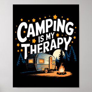 Poster Le camping est ma thérapie