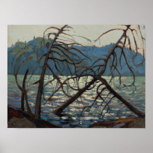 Poster Le Canadien Vintage Tom Thomson Peinture Canoe Lak