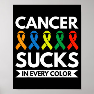 Poster Le cancer craint dans toutes les couleurs