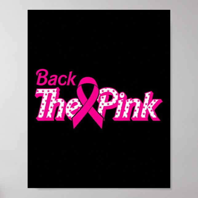 Poster Le cancer du sein rose aide le guerrier du cancer (Devant)