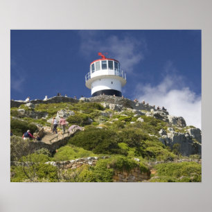 Poster Le Cap, Afrique du Sud. Un phare sur