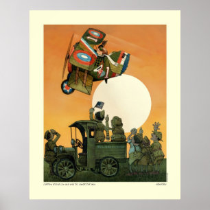 Poster Le Capt Eddie Sur Son CheminPour Fumer Le Hun ..