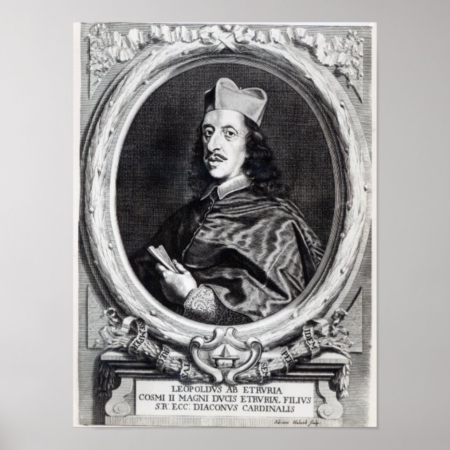 Poster Le cardinal Leopoldo de' Medici (Devant)