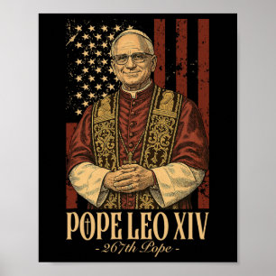 Poster Le cardinal Robert Prevost le pape Leo Xiv