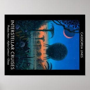 Poster Le Cassiopeia raye des croisières interstellaires