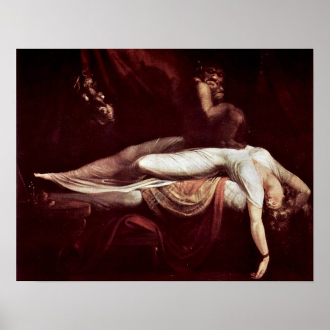 Poster Le cauchemar par Henry Fuseli (Devant)