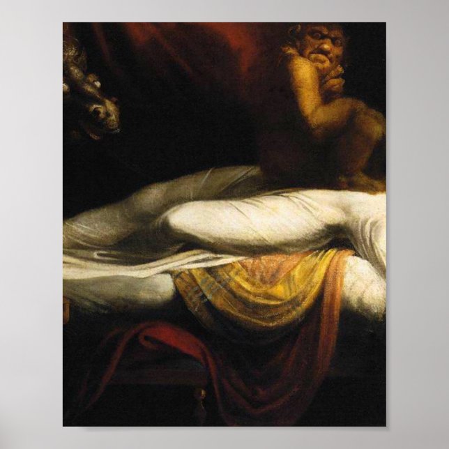 Poster Le cauchemar peint Henry Fuseli Thomas Burke (Devant)