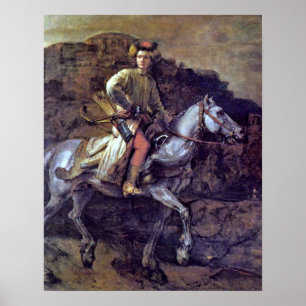 Poster Le cavalier polonais par Rembrandt Harmenszoon van