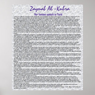 Poster Le célèbre discours de Zaynab