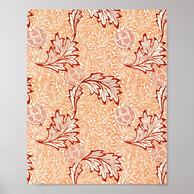 Poster Le célèbre motif Apple de William Morris (Devant)