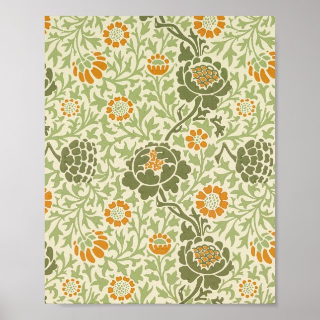 Poster Le célèbre motif de William Morris's Daisy (Devant)